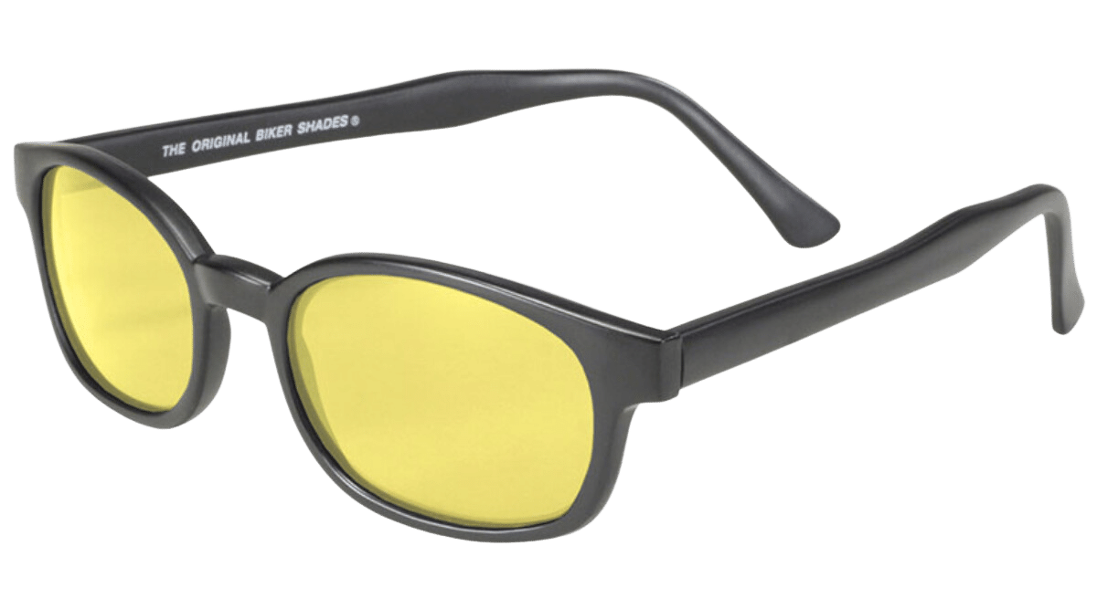 X-KD's 11112 - Jaunes - Monture noir mat - Lunettes de soleil
