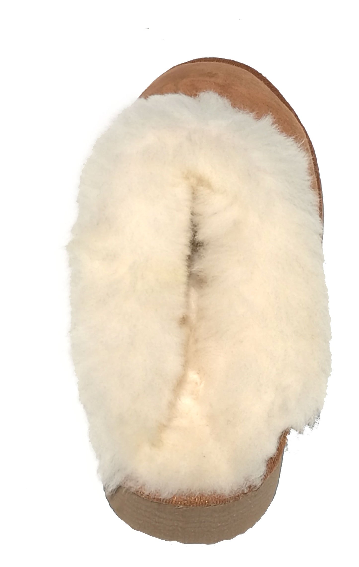 mules femme camel fourrées peau de mouton - tannage naturel