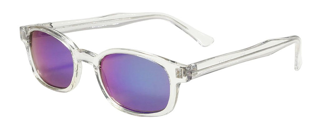 X-KD's 12018 - Cristal - verres miroir colorés - Lunettes de soleil