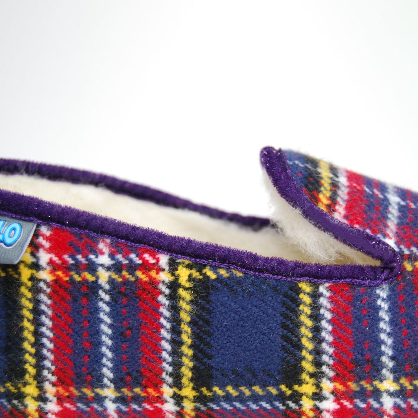 Charentaises McLeod pour homme - Ecossais bleu rouge et jaune