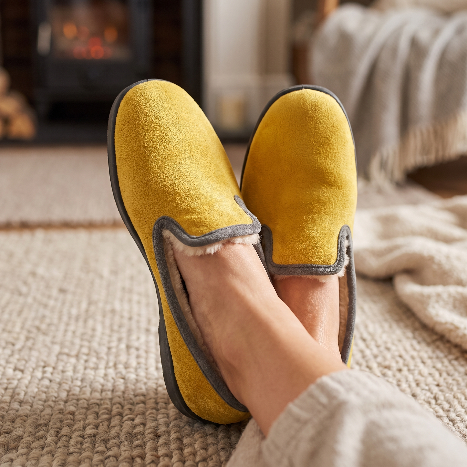 McGarland charentaises jaunes aux pieds