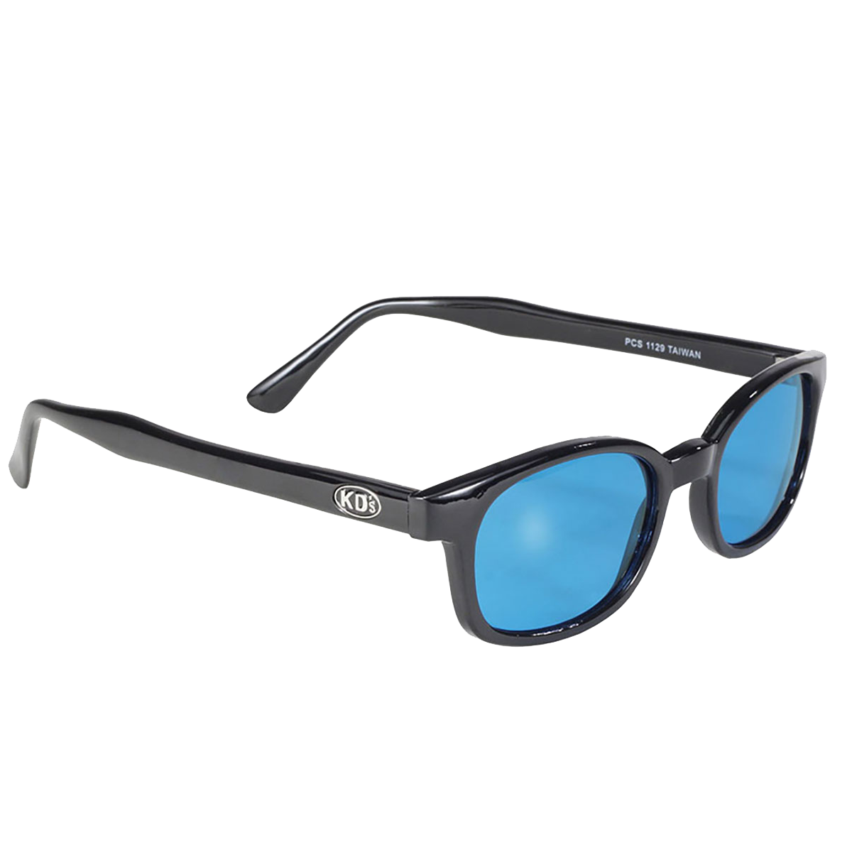 X-KD's 1129 – Verres bleu turquoise – Monture noir brillant