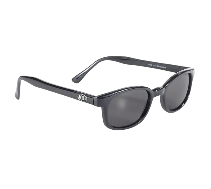 X-kd's 1010 - lunettes de soleil bikers verres gris monture noir 3/4 avant droite