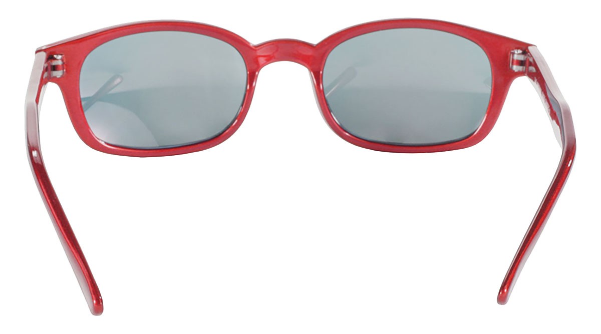 X-KD's 10124 - Rouge métal - verres miroir - lunettes de soleil