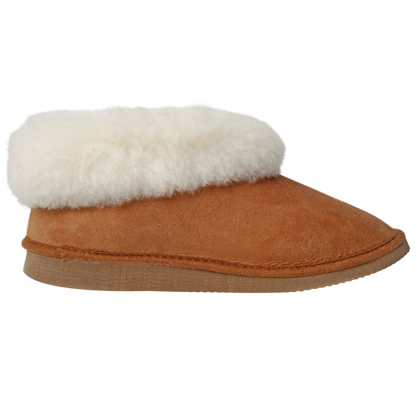 Chaussons femmes camel fourrés peau de mouton - tannage naturel